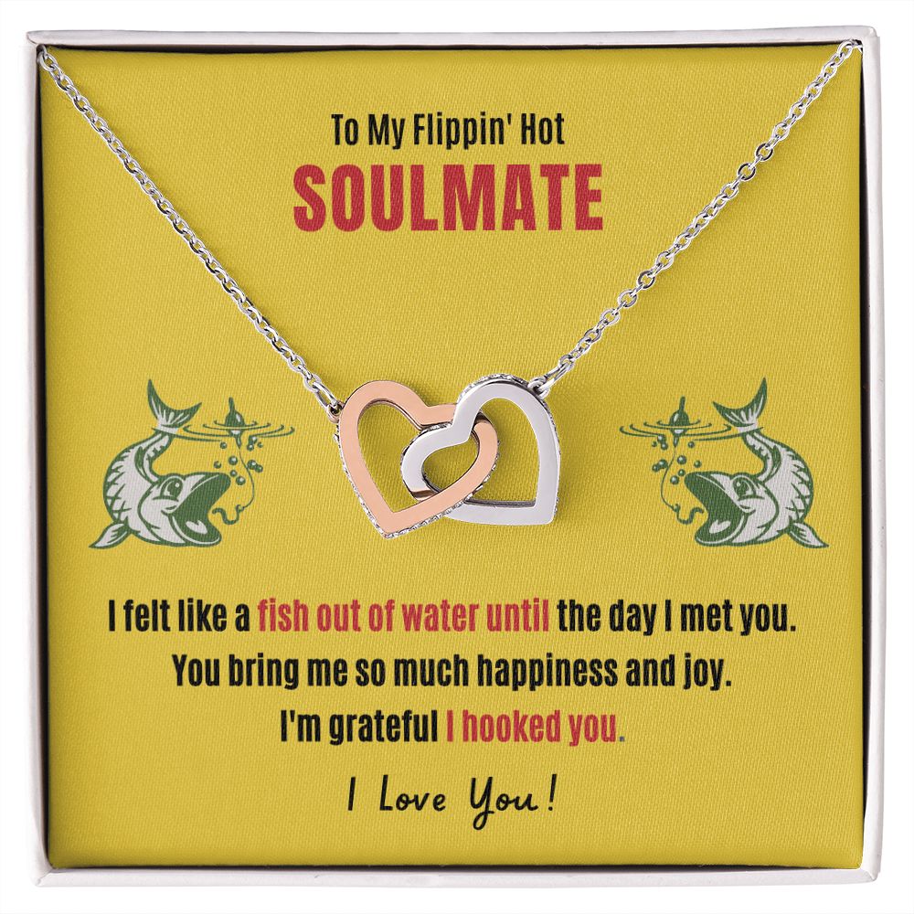 My Flippin' Hot Soulmate Interlocking Hearts Necklace