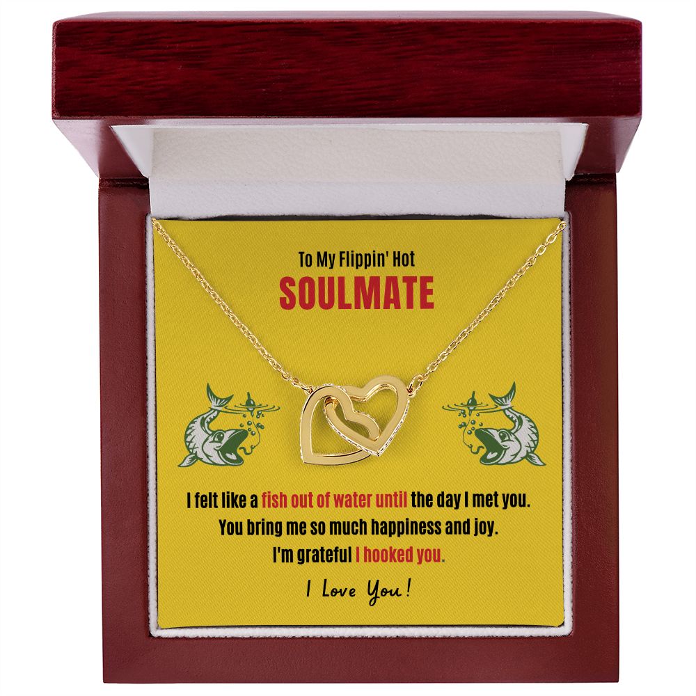 My Flippin' Hot Soulmate Interlocking Hearts Necklace