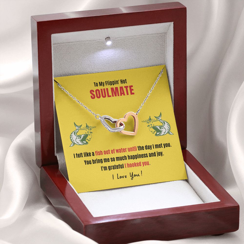 My Flippin' Hot Soulmate Interlocking Hearts Necklace