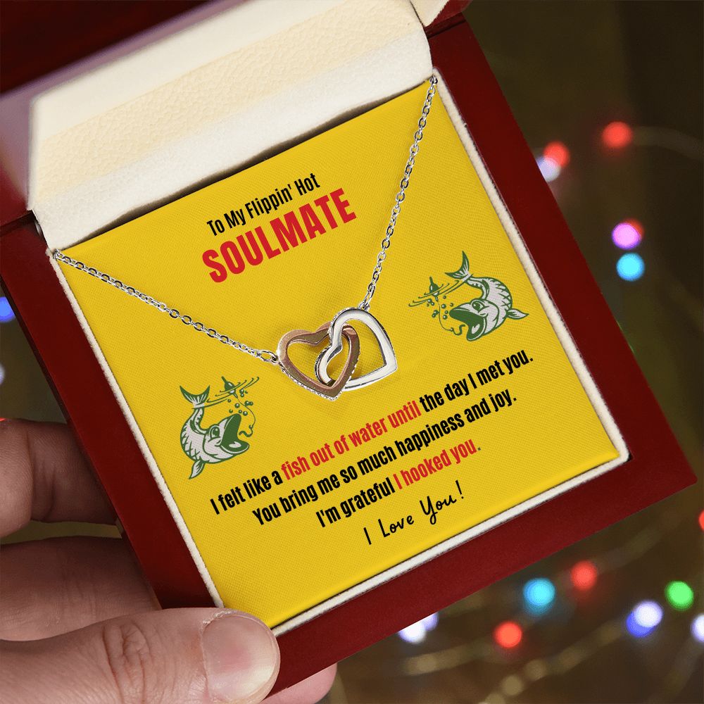 My Flippin' Hot Soulmate Interlocking Hearts Necklace