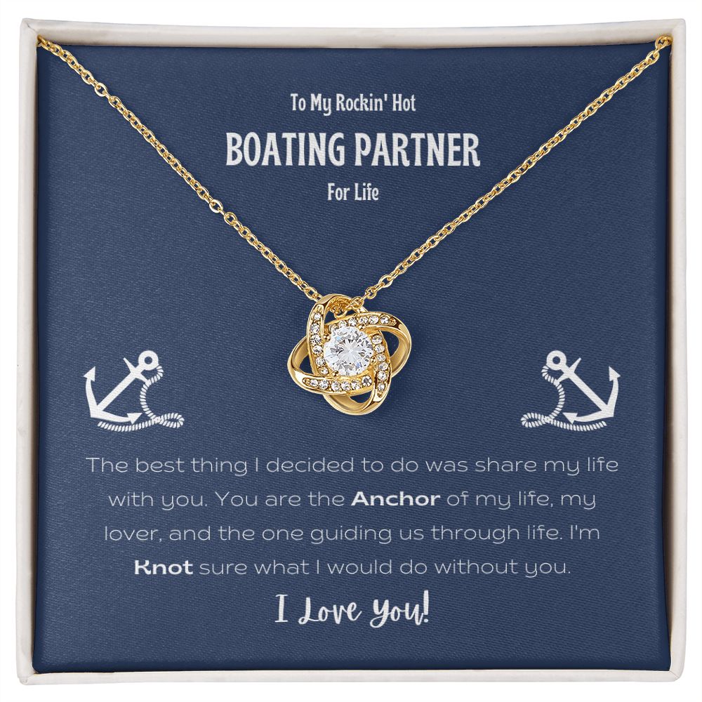 My Rockin' Hot Boating Partner For Life Forever Love Knot Necklace