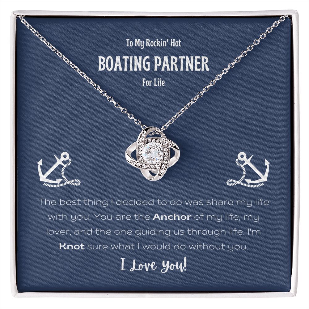 My Rockin' Hot Boating Partner For Life Forever Love Knot Necklace