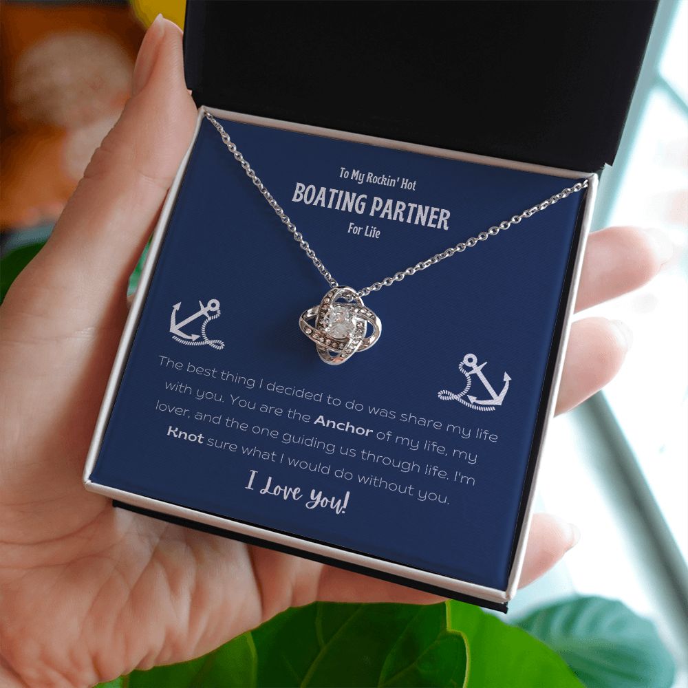 My Rockin' Hot Boating Partner For Life Forever Love Knot Necklace
