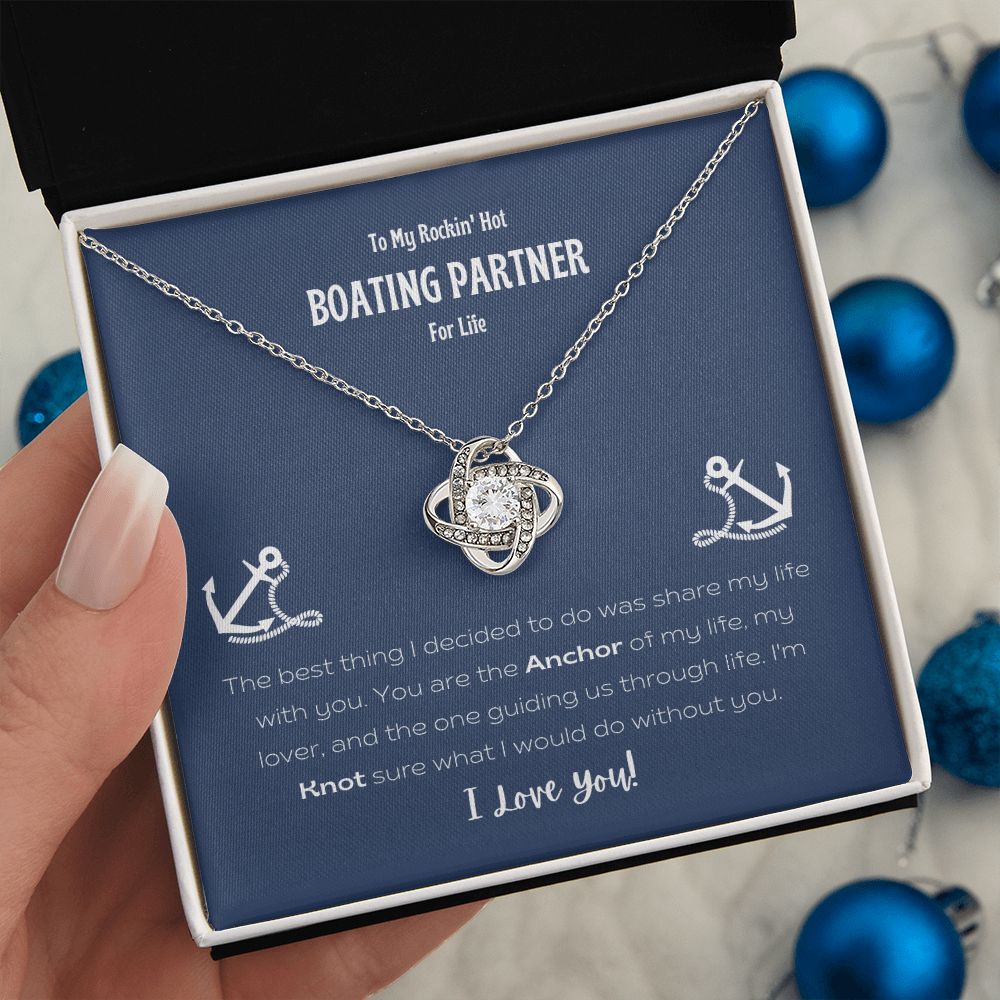 My Rockin' Hot Boating Partner For Life Forever Love Knot Necklace