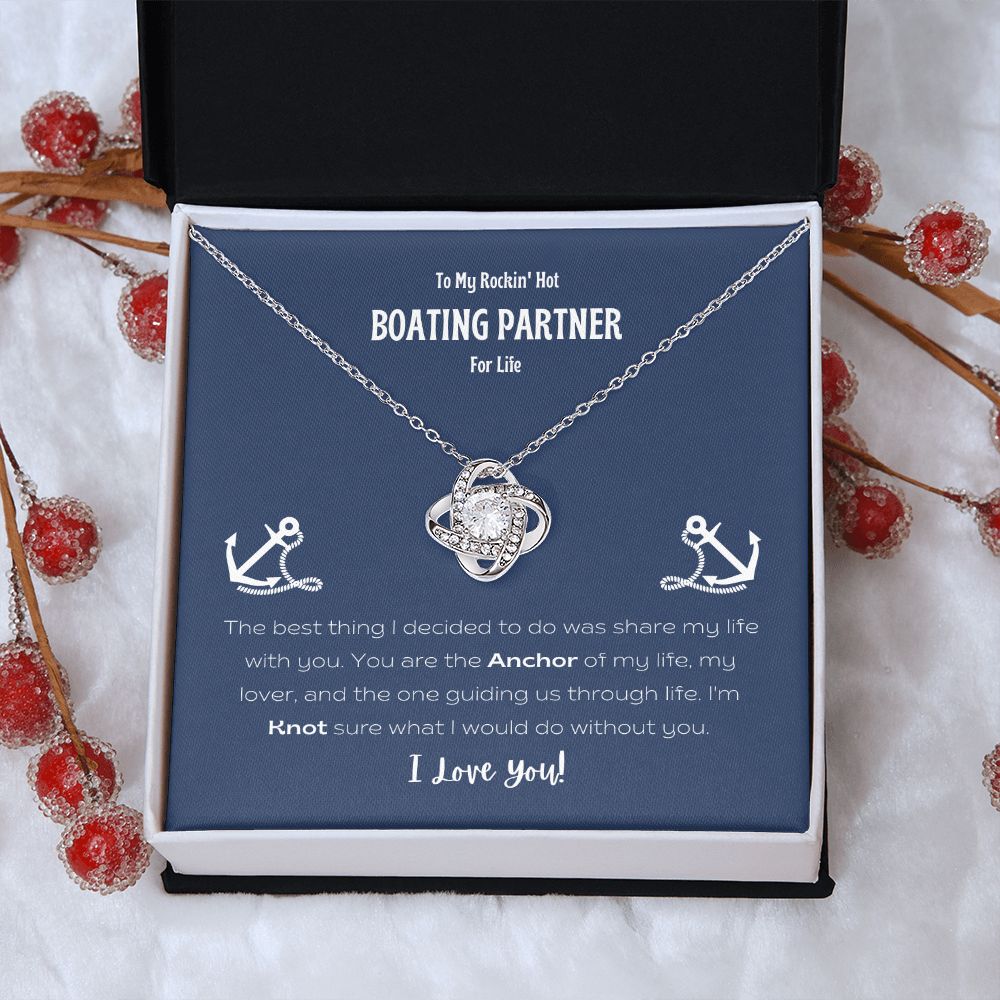 My Rockin' Hot Boating Partner For Life Forever Love Knot Necklace