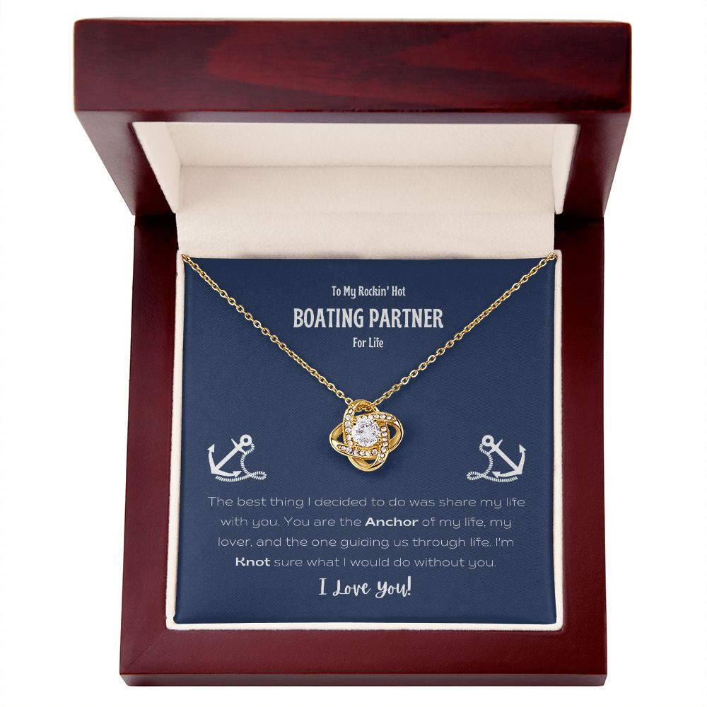 My Rockin' Hot Boating Partner For Life Forever Love Knot Necklace