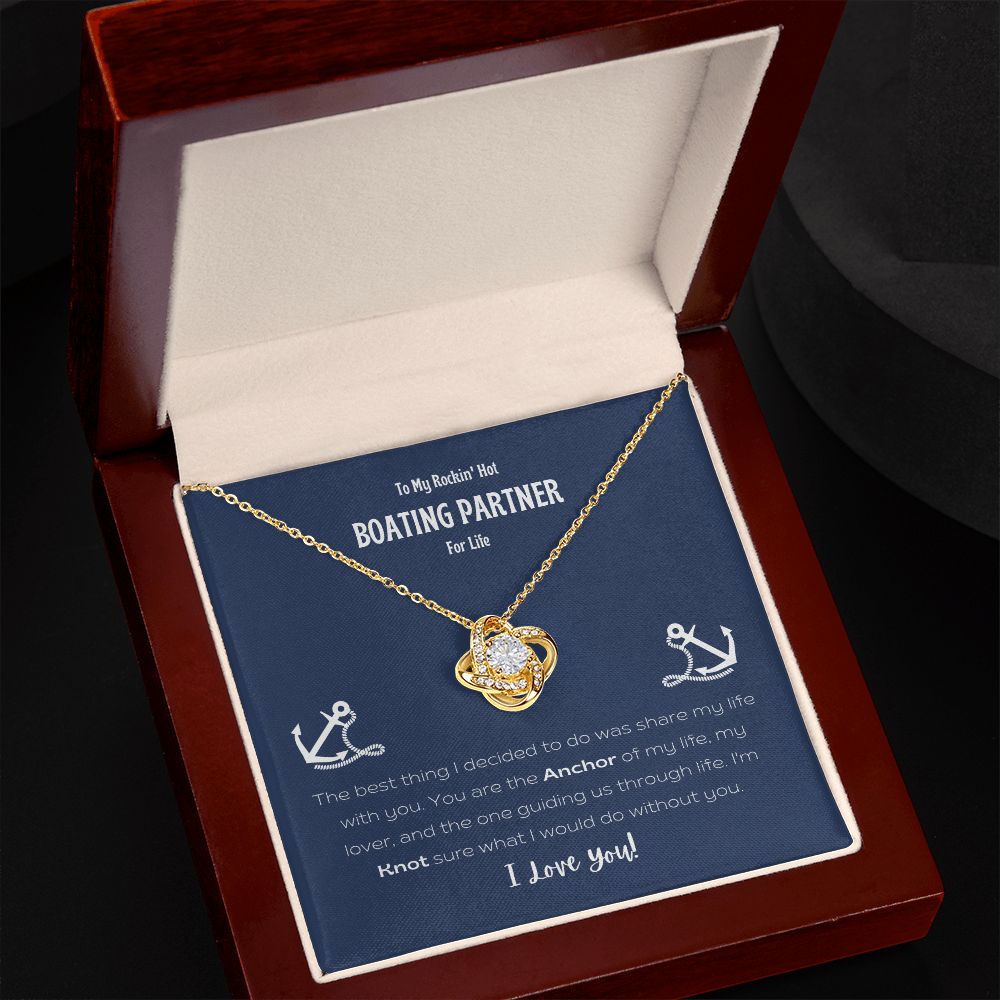 My Rockin' Hot Boating Partner For Life Forever Love Knot Necklace