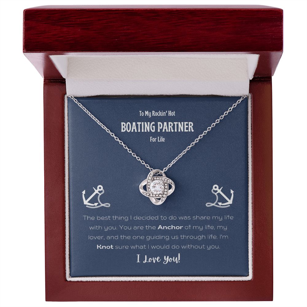 My Rockin' Hot Boating Partner For Life Forever Love Knot Necklace
